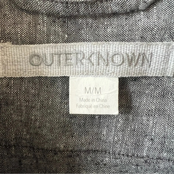 Outerknown Gray Hemp Blend Short Sleeve Button Down Shirt 26152 - Picture 7 of 9